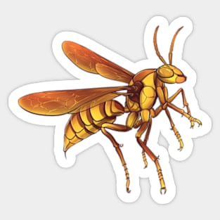 Executioner Wasp Insect Detailed Drawing Sticker